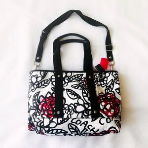 Coach Poppy Daisy Floral Graffiti Tote Bag | Crossbody Strap